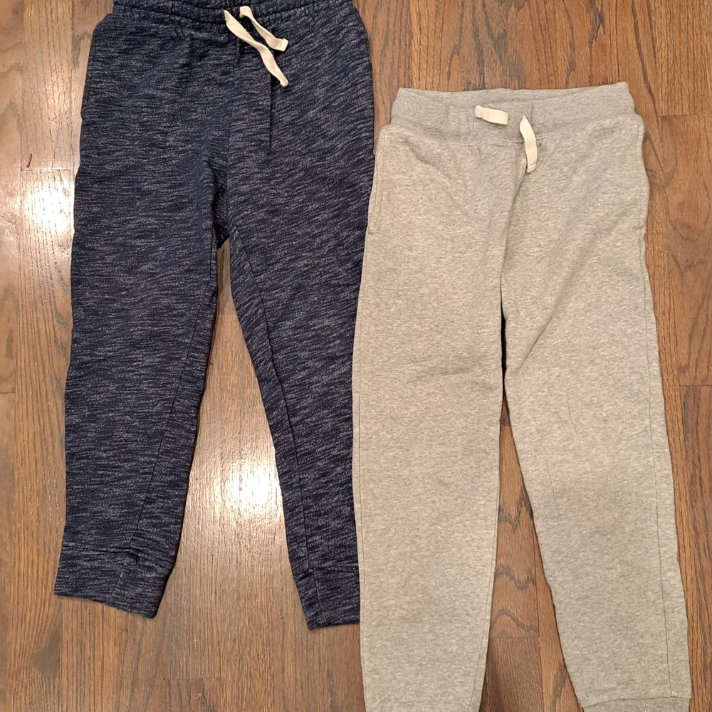 The Children's Place Navy Heather & Light Gray Jogger Pants